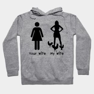 My Wife Farm Animal Love Chicken Farmer Gifts Hoodie